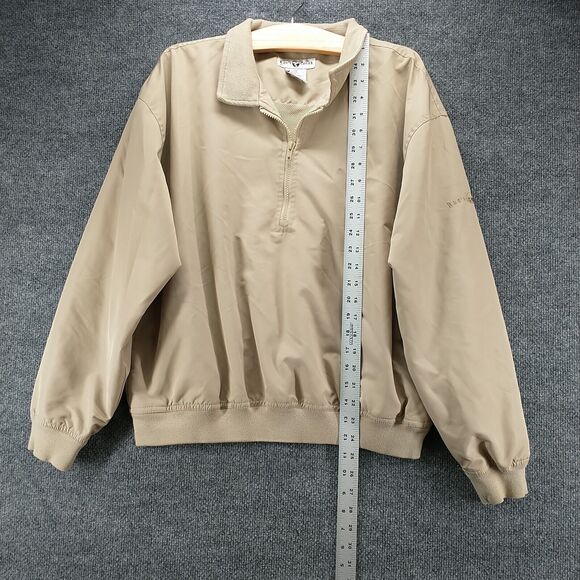 Rae's Creek Men's Jacket Tan Medium Long Sleeve Pullover 1/2 Zip Embroidered - Picture 10 of 12